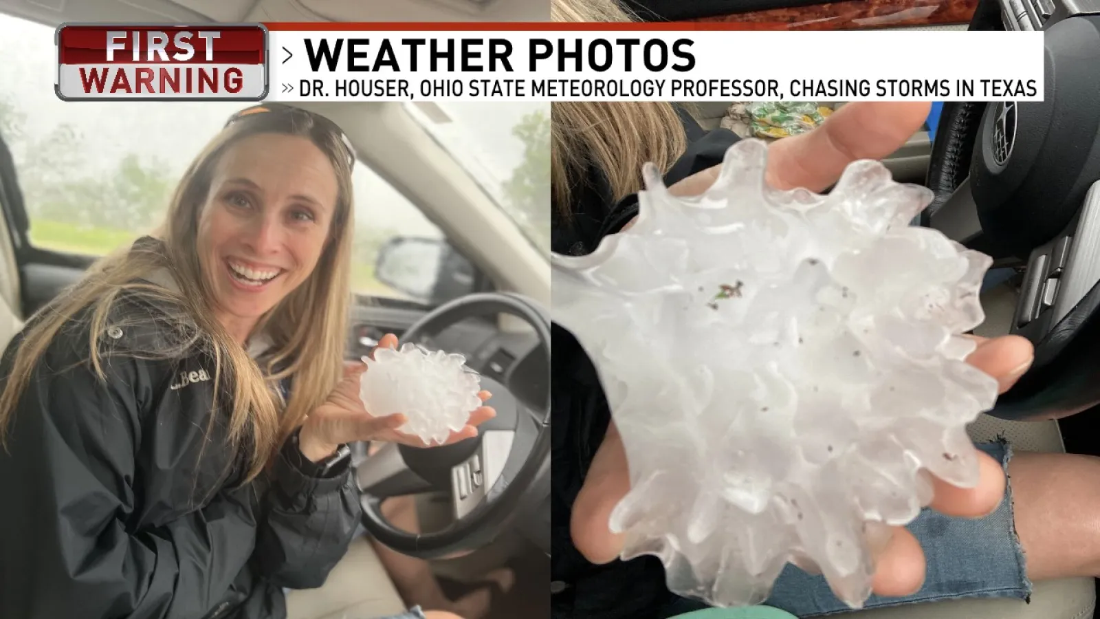 Jana and the 5.5 inch hailstone