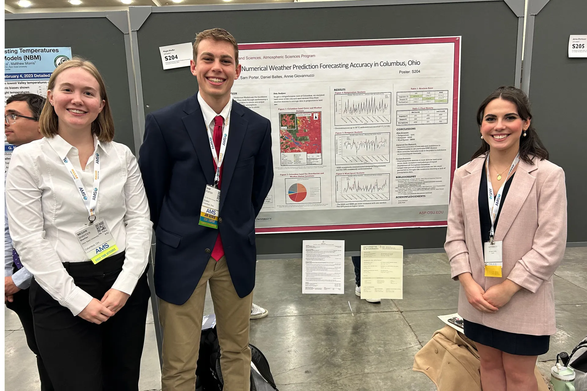 Students with poster at AMS