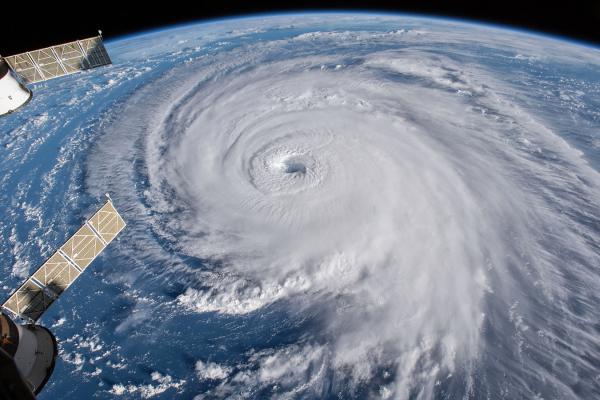 Stock image - satellite view of hurricane